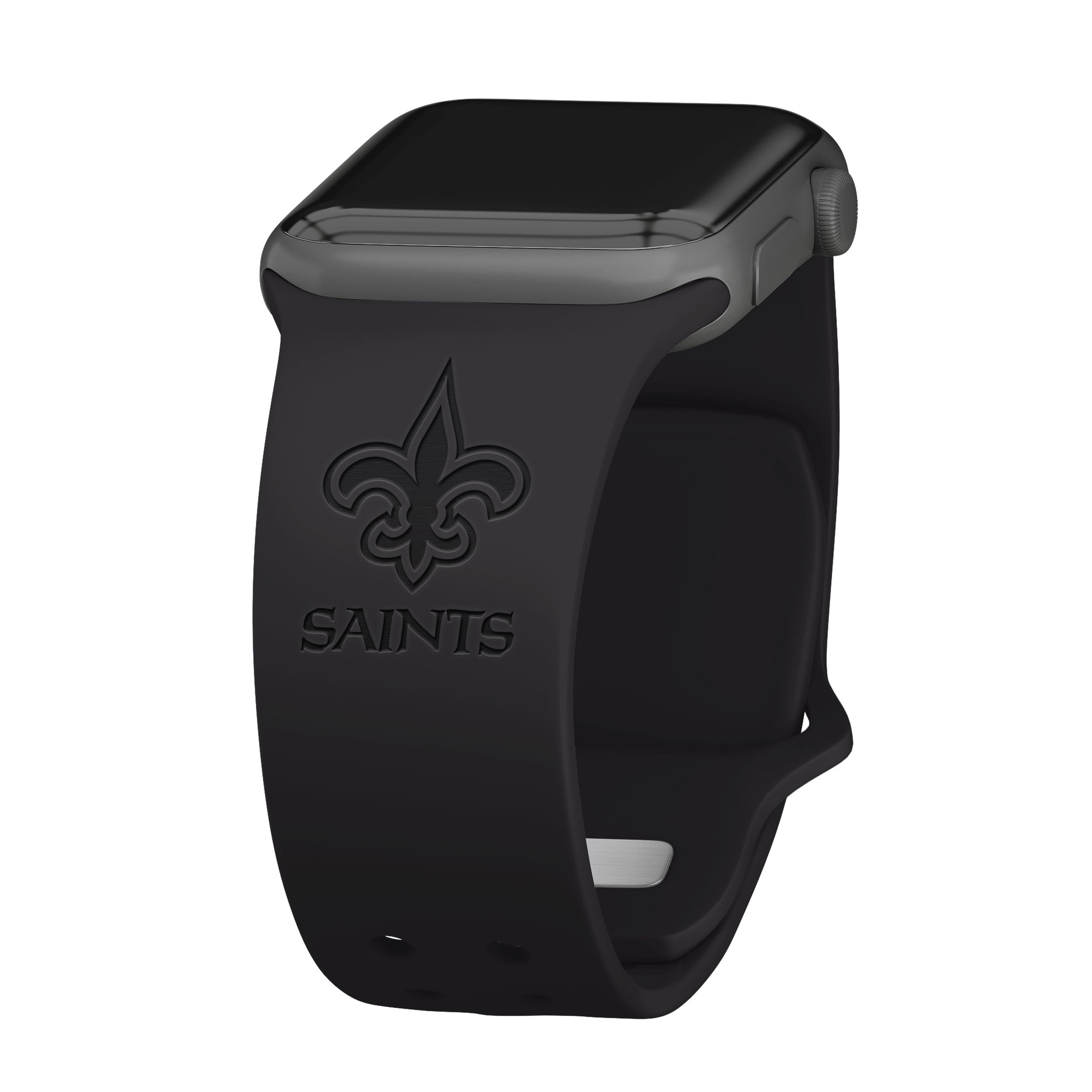 Black New Orleans Saints 20mm Samsung Compatible Watch Band