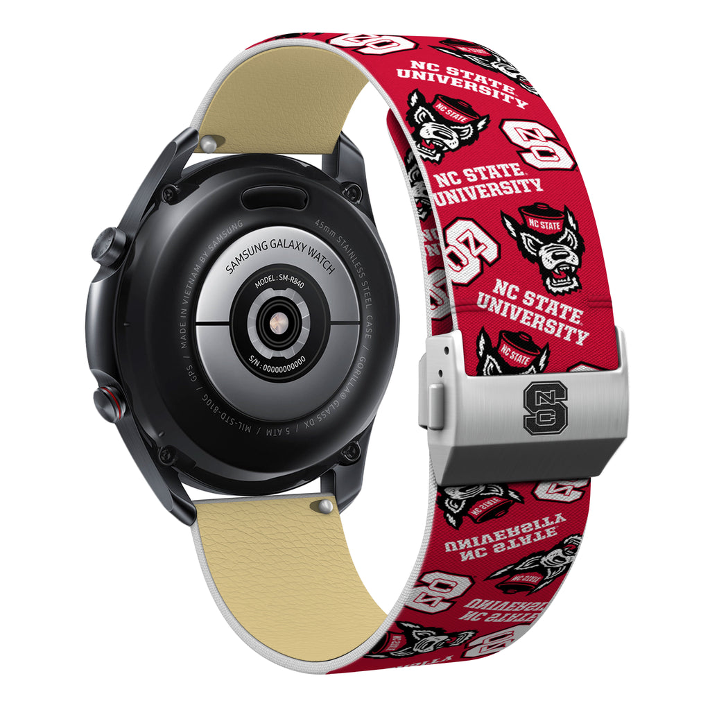 North Carolina State Wolfpack Full Print Quick Change Watch Band With Engraved Buckle - AffinityBands