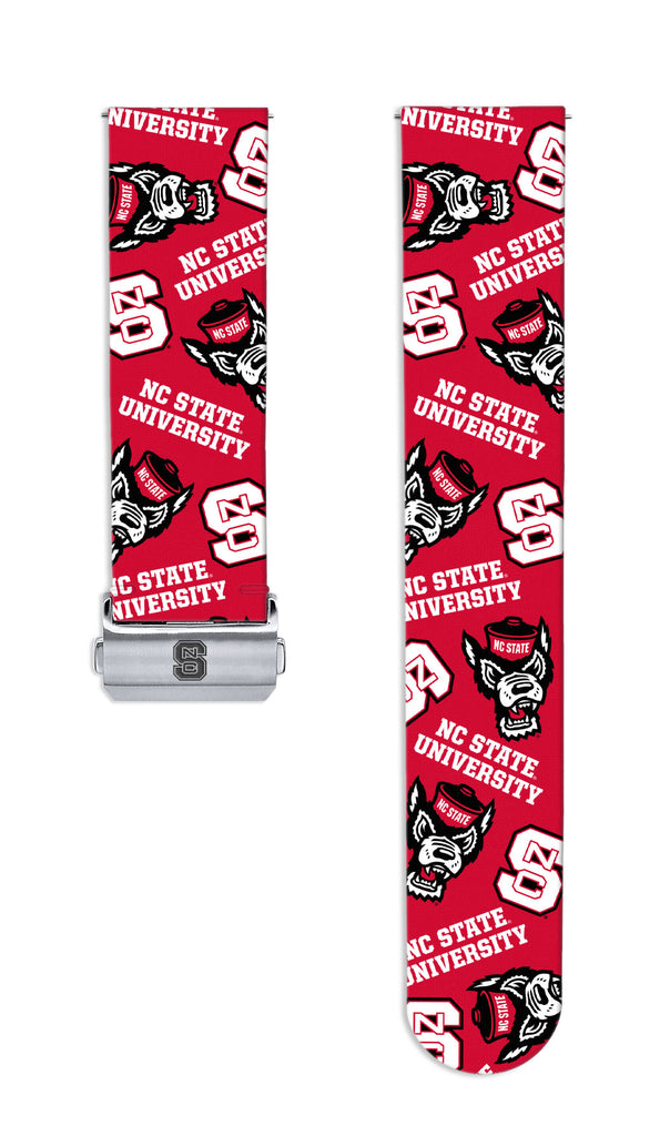 North Carolina State Wolfpack Full Print Quick Change Watch Band With Engraved Buckle - AffinityBands