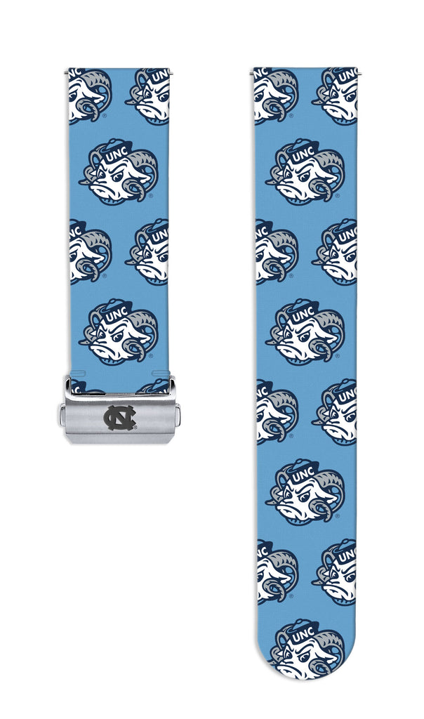 North Carolina Tar Heels Full Print Quick Change Watch Band With Engraved Buckle - AffinityBands