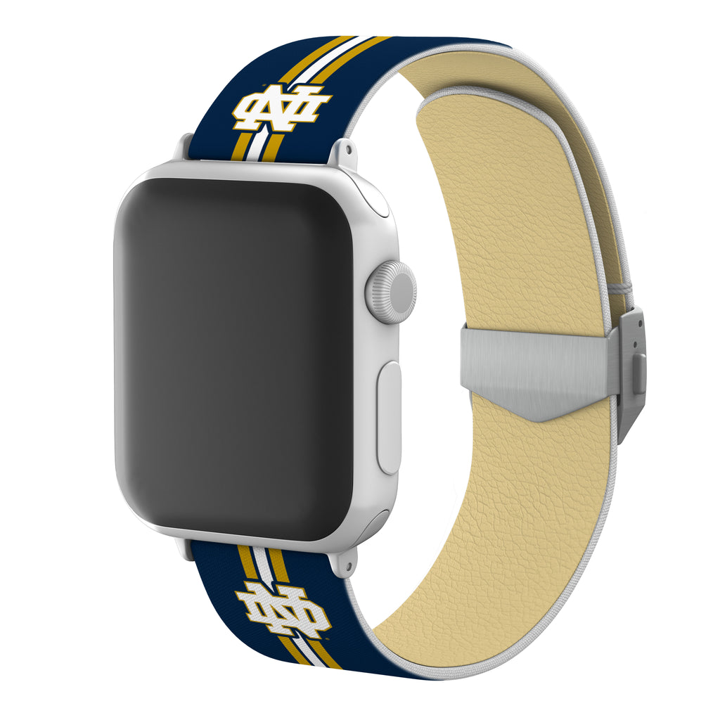 Notre Dame Fighting Irish Full Print Watch Band With Engraved Buckle - AffinityBands