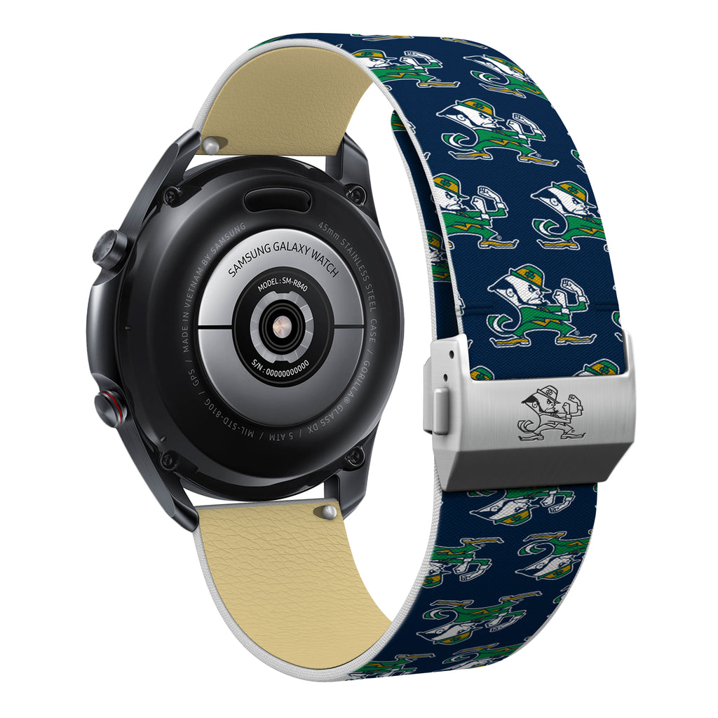 Notre Dame Fighting Irish Full Print Quick Change Watch Band With Engraved Buckle - AffinityBands