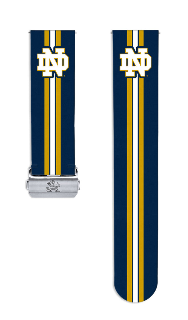 Notre Dame Fighting Irish Full Print Quick Change Watch Band With Engraved Buckle - AffinityBands