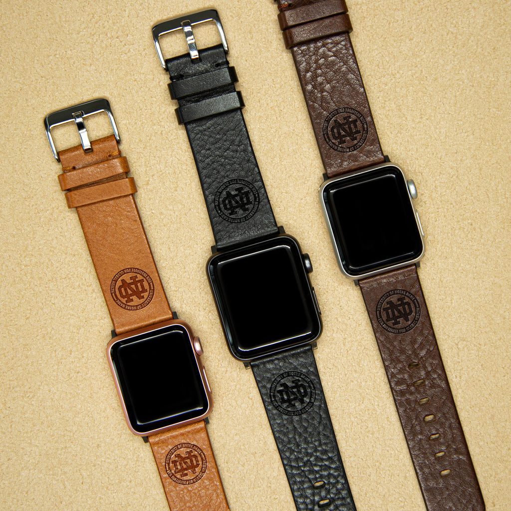 Eck Institute for Global Health Leather Apple Watch Band - Affinity Bands