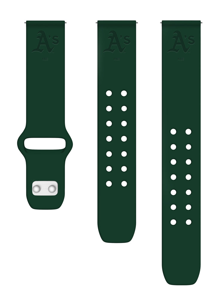 Oakland Athletics Engraved Silicone Watch Band - AffinityBands