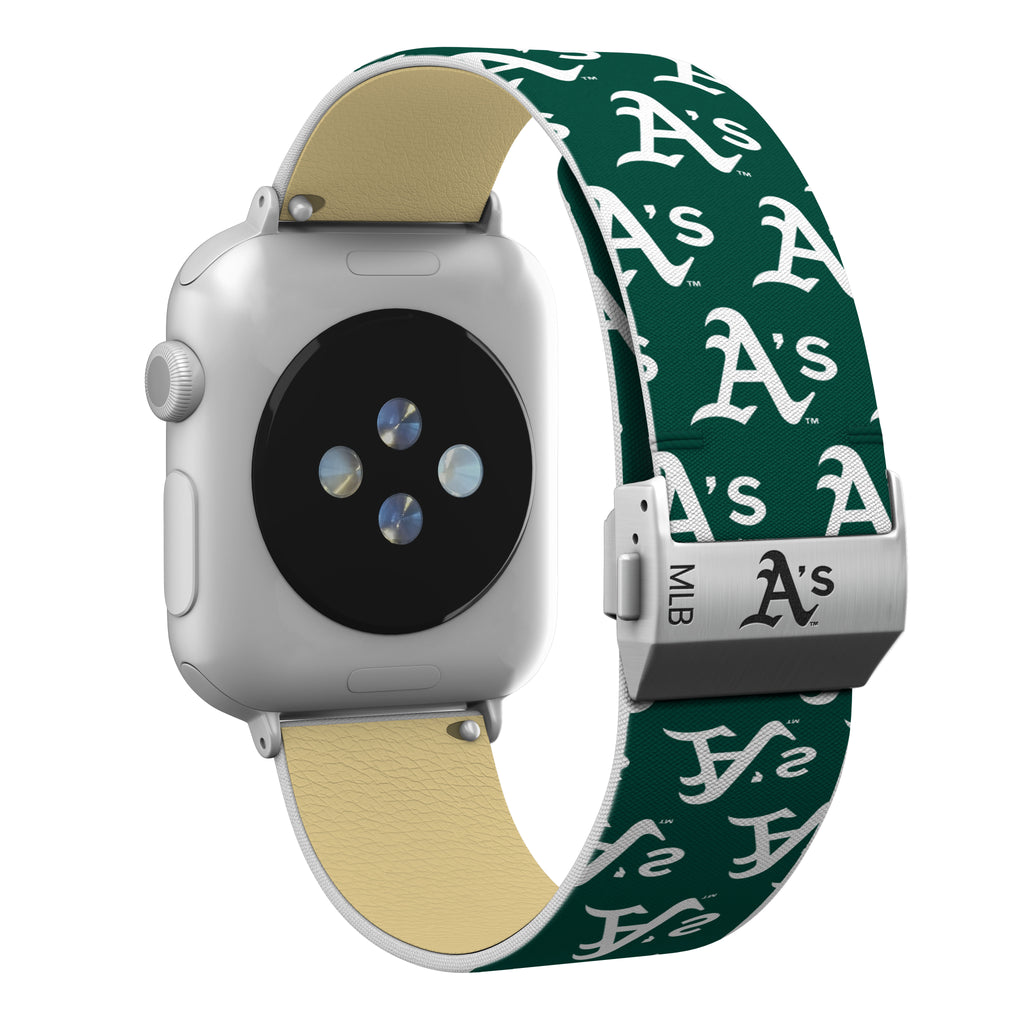 Oakland Athletics Full Print Watch Band With Engraved Buckle - AffinityBands