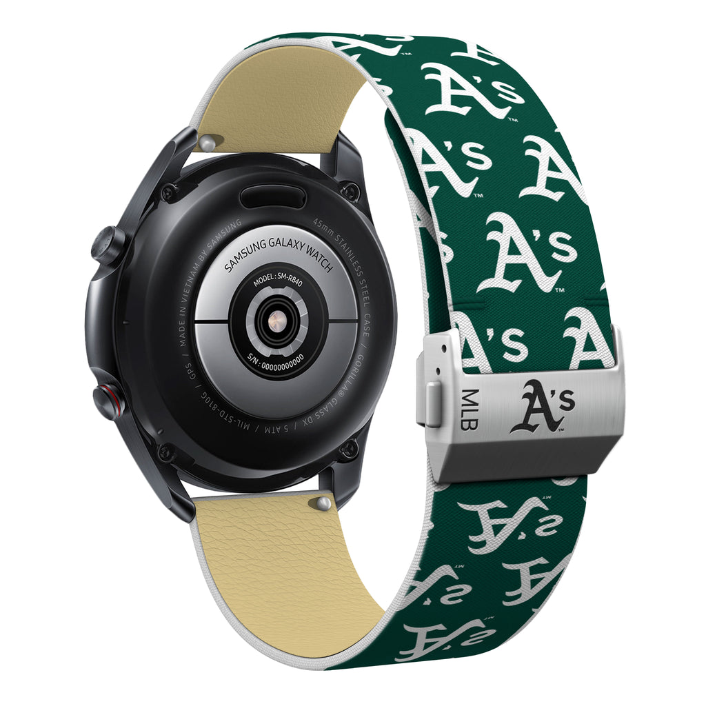 Oakland Athletics Full Print Quick Change Watch Band With Engraved Buckle - AffinityBands