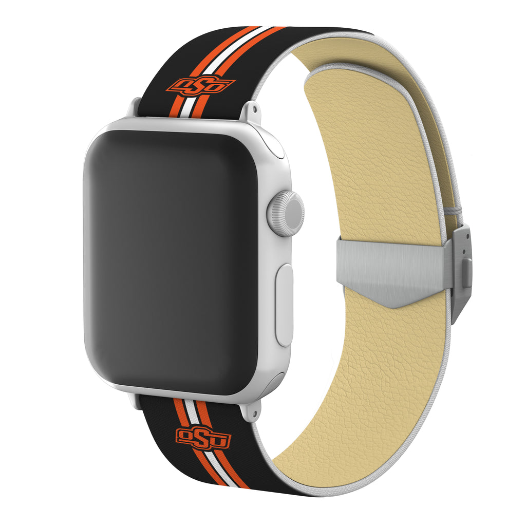 Oklahoma State Cowboys Full Print Watch Band With Engraved Buckle - AffinityBands