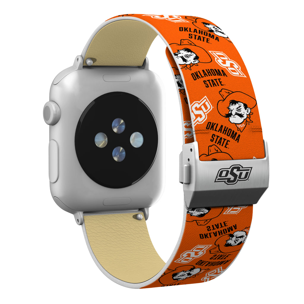 Oklahoma State Cowboys Full Print Watch Band With Engraved Buckle - AffinityBands