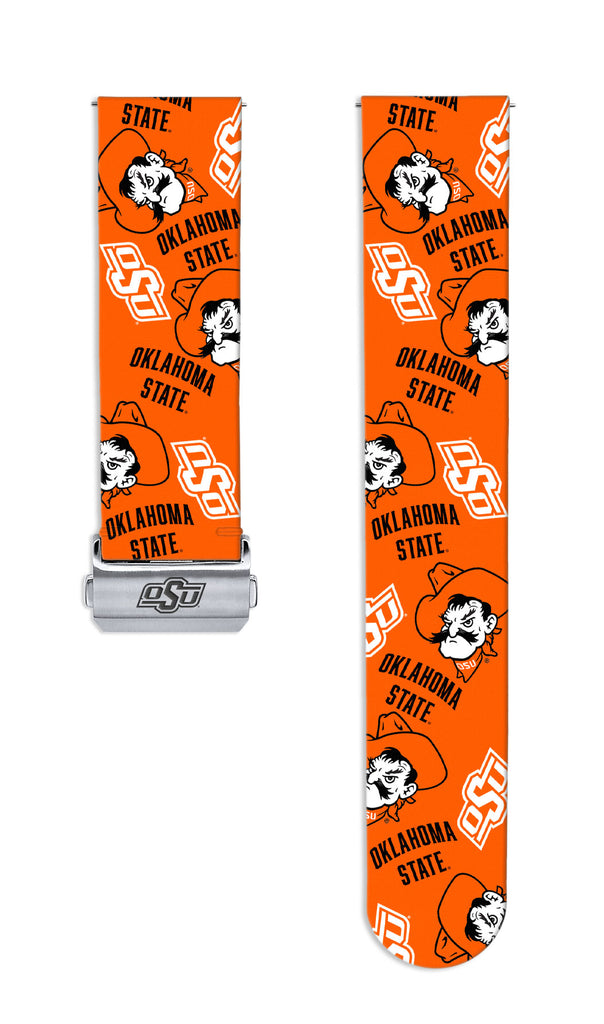 Oklahoma State Cowboys Full Print Quick Change Watch Band With Engraved Buckle - AffinityBands