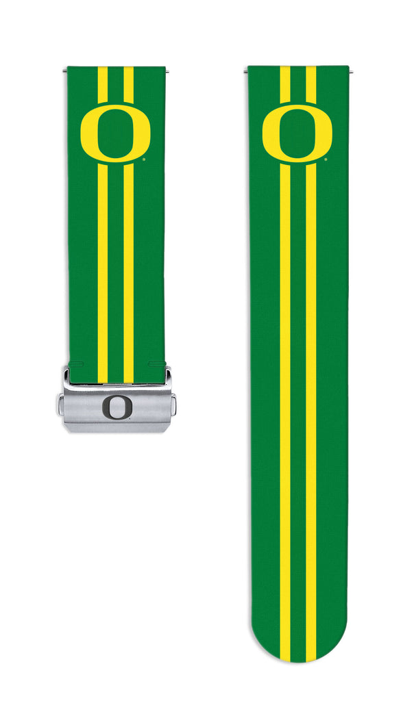 Oregon Ducks Full Print Quick Change Watch Band With Engraved Buckle - AffinityBands