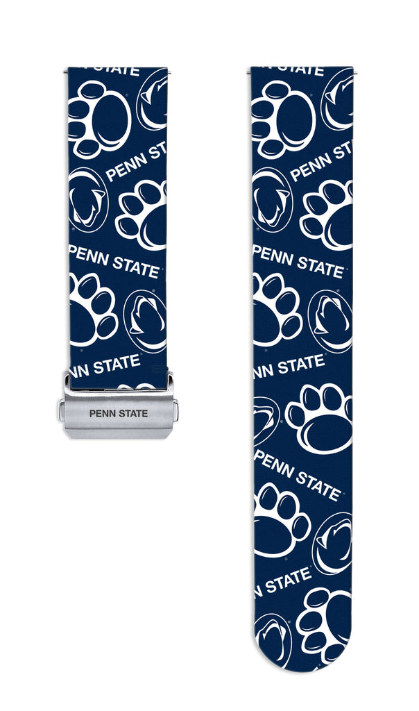 Penn State Nittany Lions Full Print Quick Change Watch Band With Engraved Buckle - AffinityBands