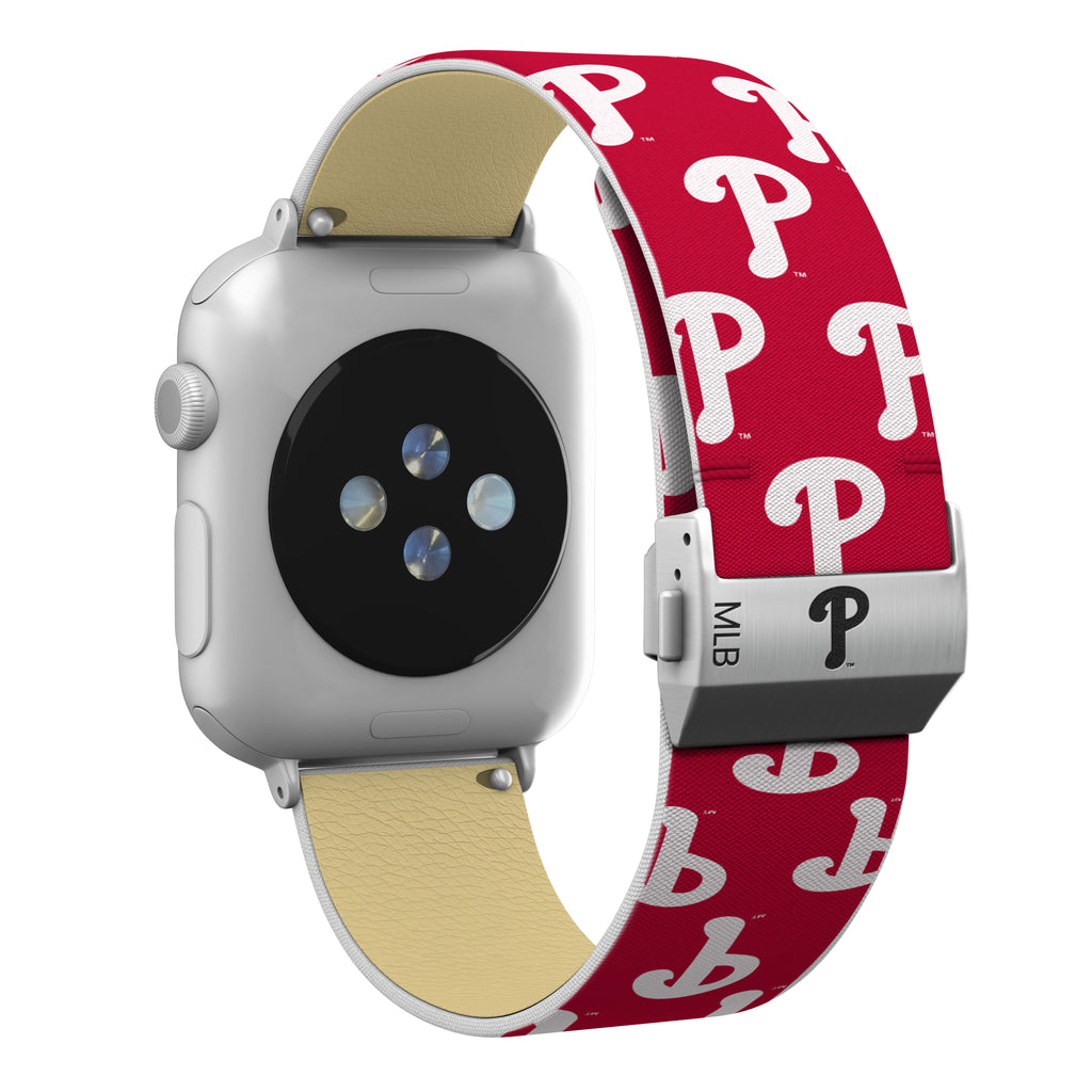 Philadelphia Phillies Full Print Watch Band With Engraved Buckle - AffinityBands