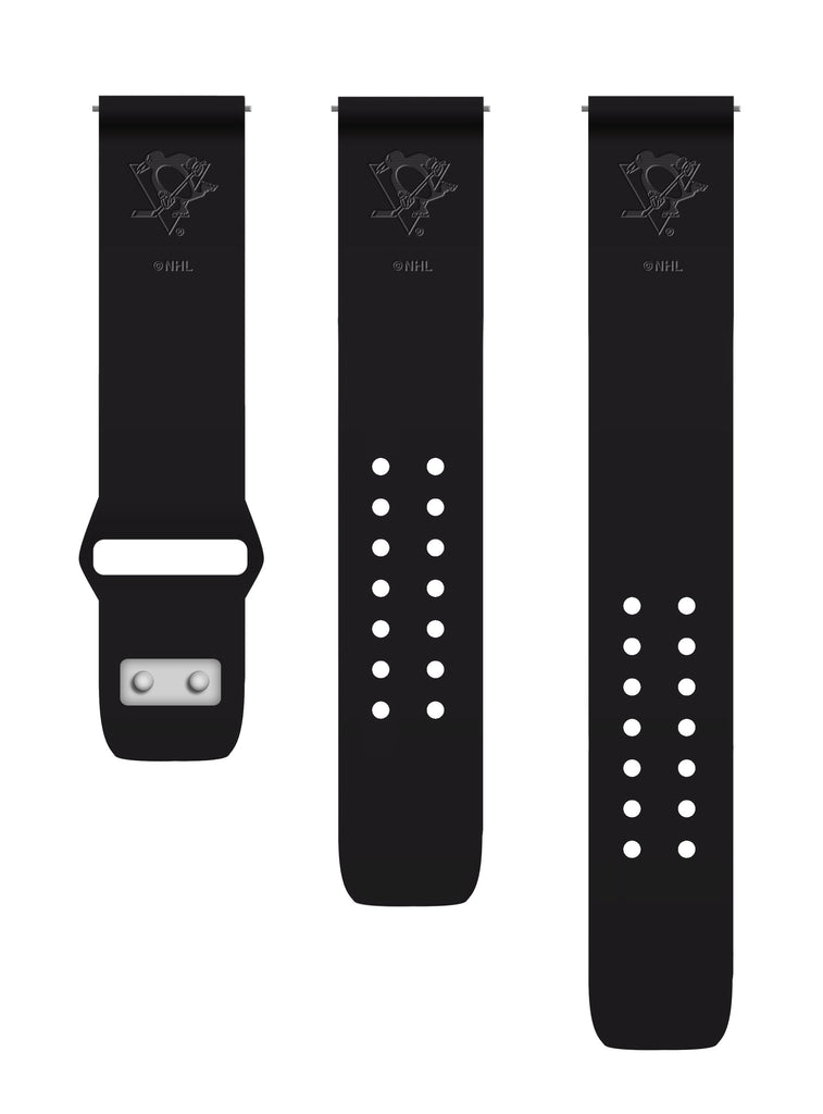 Pittsburgh Penguins Engraved Silicone Watchband - AffinityBands