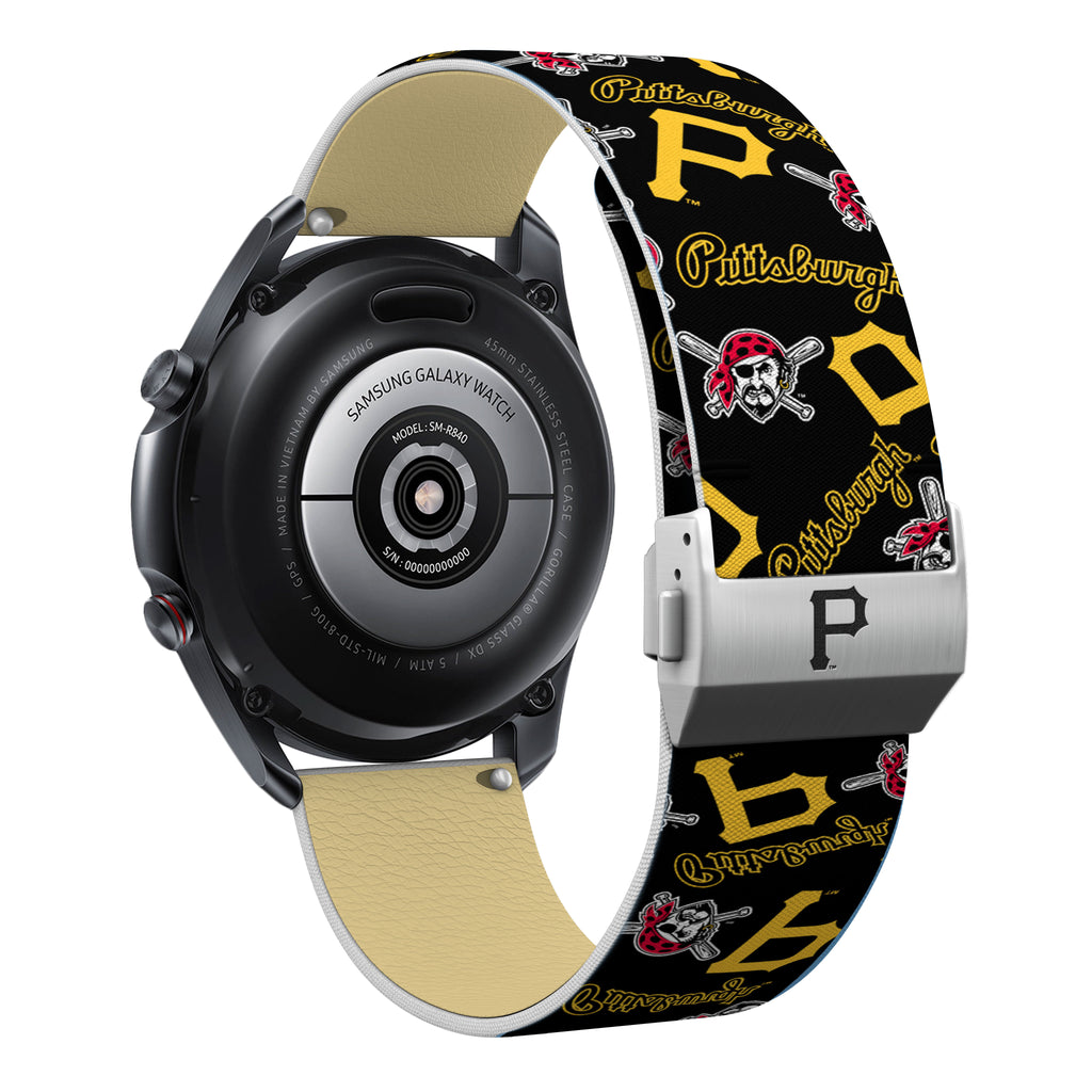 Pittsburgh Pirates Full Print Quick Change Watch Band With Engraved Buckle - AffinityBands
