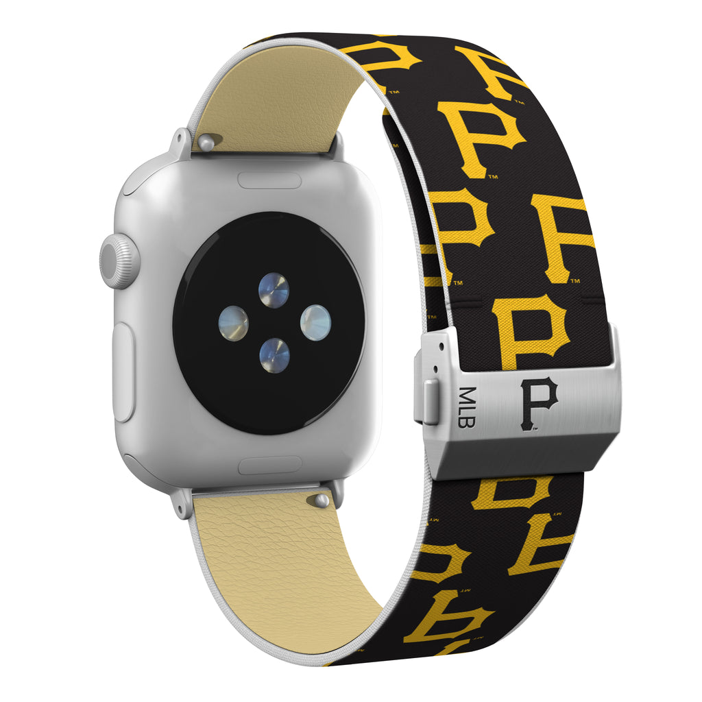 Pittsburgh Pirates Full Print Watch Band With Engraved Buckle - AffinityBands