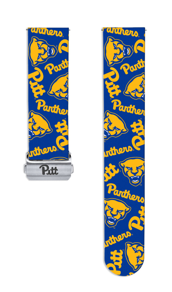 Pitt Panthers Full Print Quick Change Watch Band With Engraved Buckle - AffinityBands