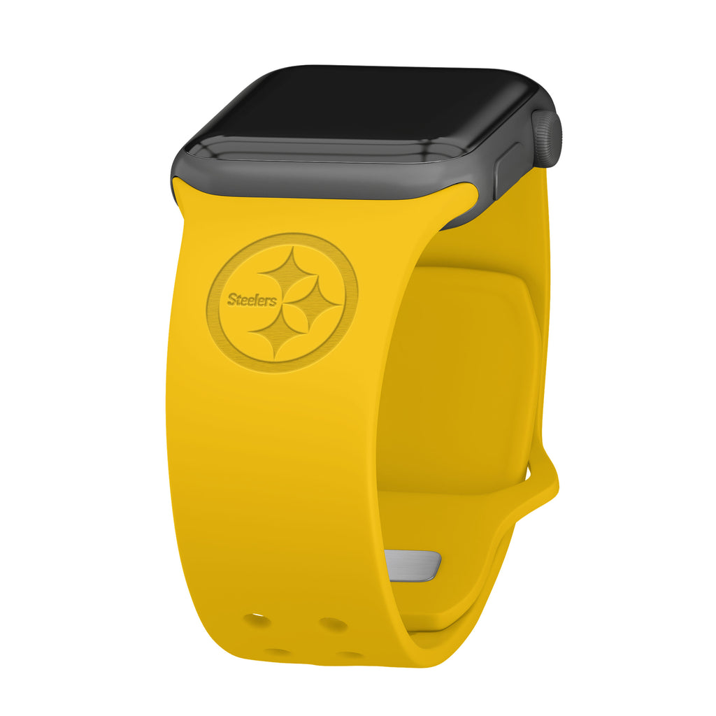 Game Time Pittsburgh Steelers Silicone Watchband Compatible with Samsung  and more