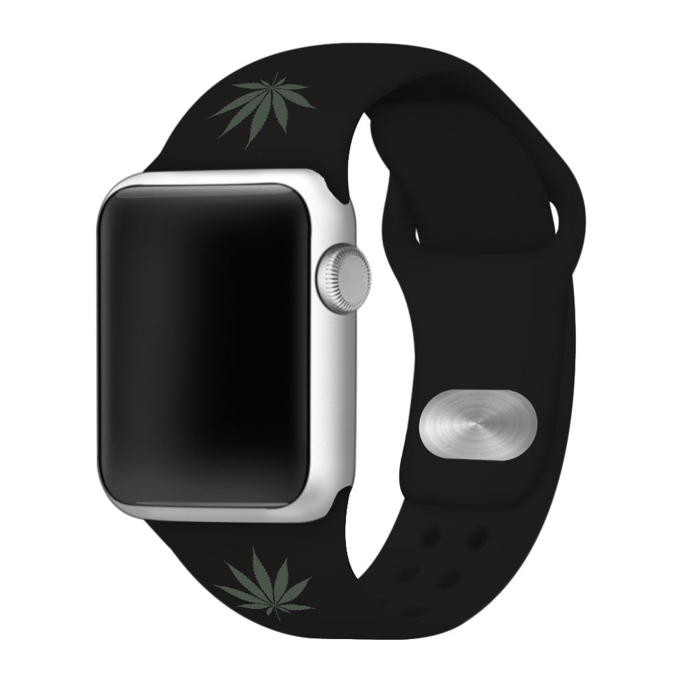 Pot Leaf Silicone Sport Band for Apple Watches - AffinityBands