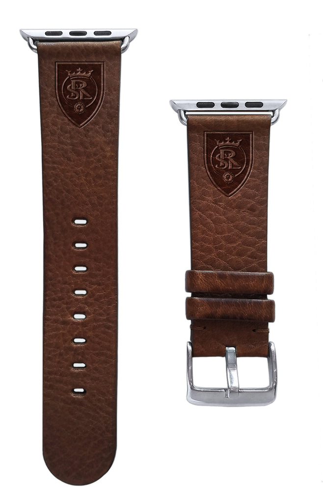 Real Salt Lake Leather Apple Watch Band - AffinityBands