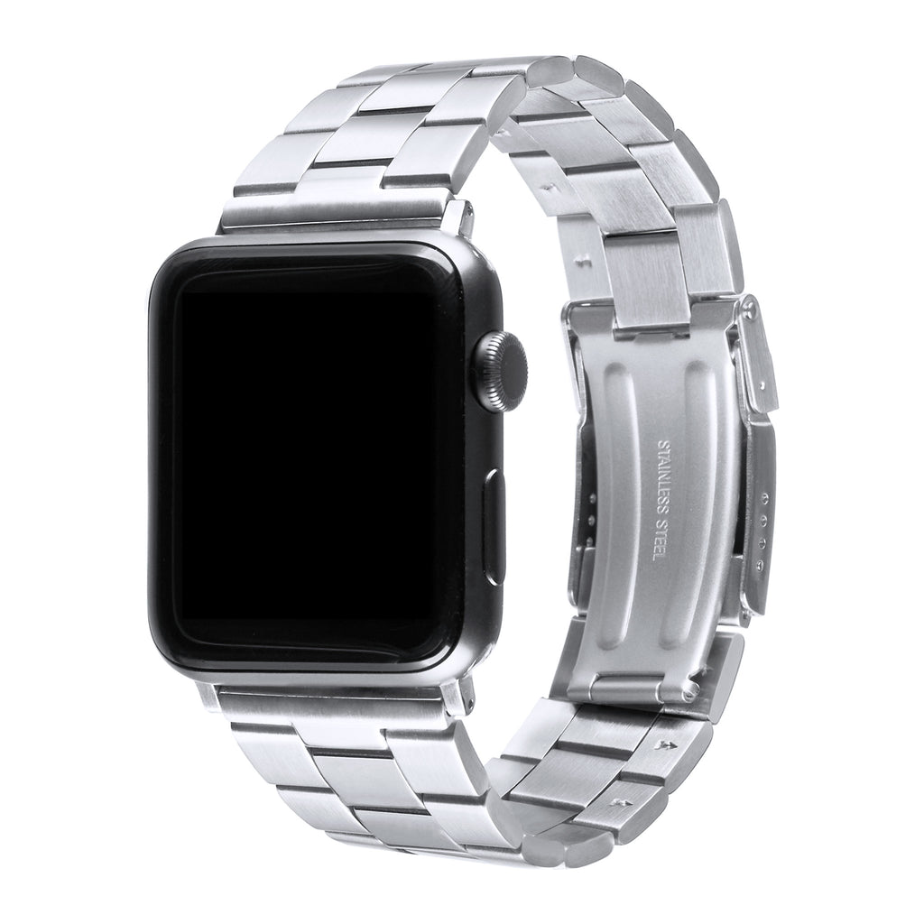 Colorado Avalanche Stainless Steel Link Style Apple Watch Band - AffinityBands