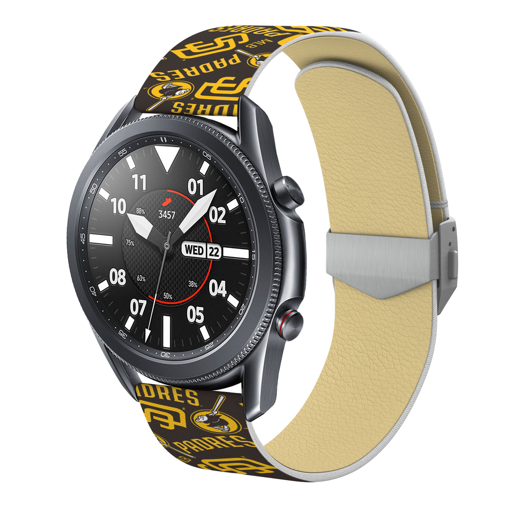 San Diego Padres Full Print Quick Change Watch Band With Engraved Buckle - AffinityBands