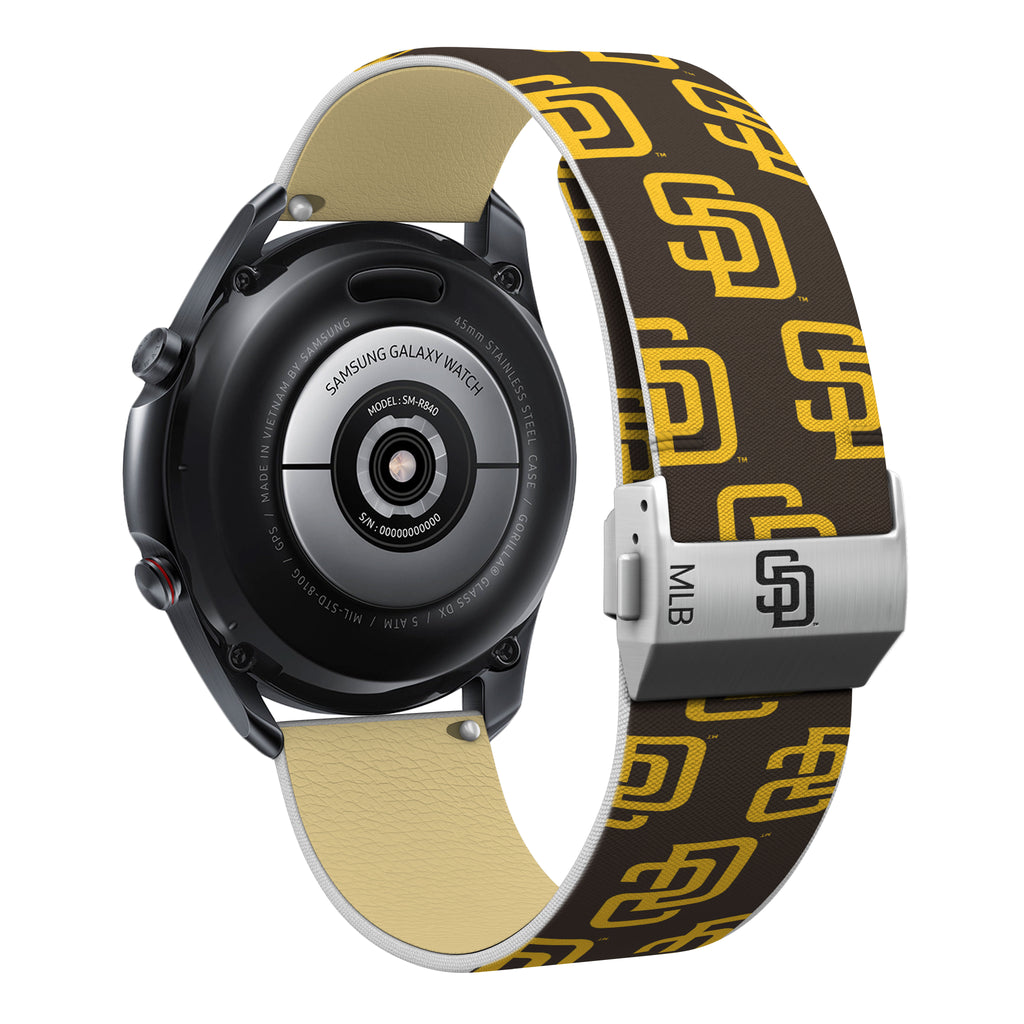 San Diego Padres Full Print Quick Change Watch Band With Engraved Buckle - AffinityBands