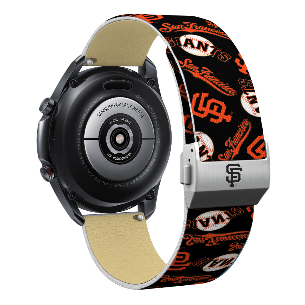 San Francisco Giants Full Print Quick Change Watch Band With Engraved Buckle - AffinityBands