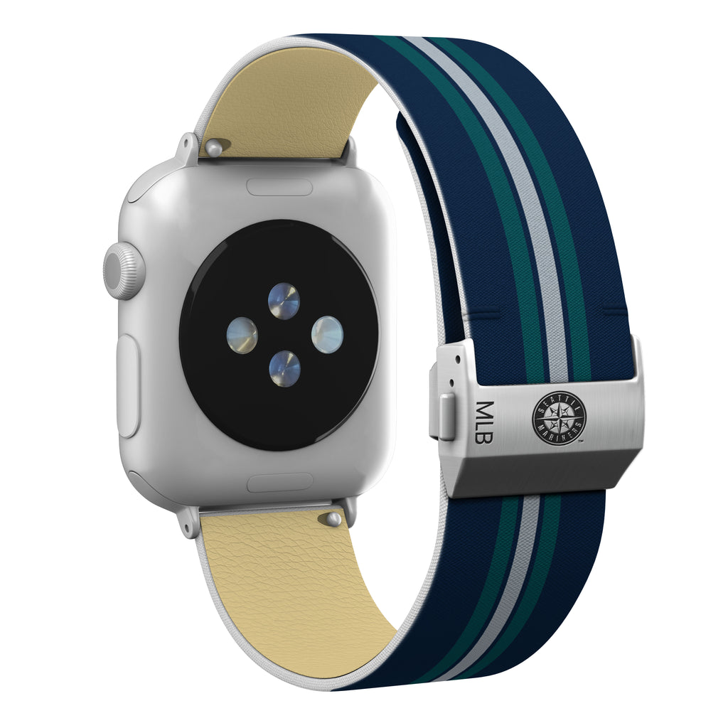 Seattle Mariners Full Print Watch Band With Engraved Buckle - AffinityBands