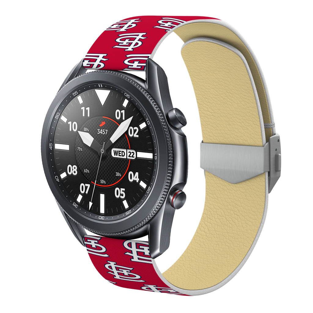 St. Louis Cardinals Full Print Quick Change Watch Band With Engraved Buckle - AffinityBands
