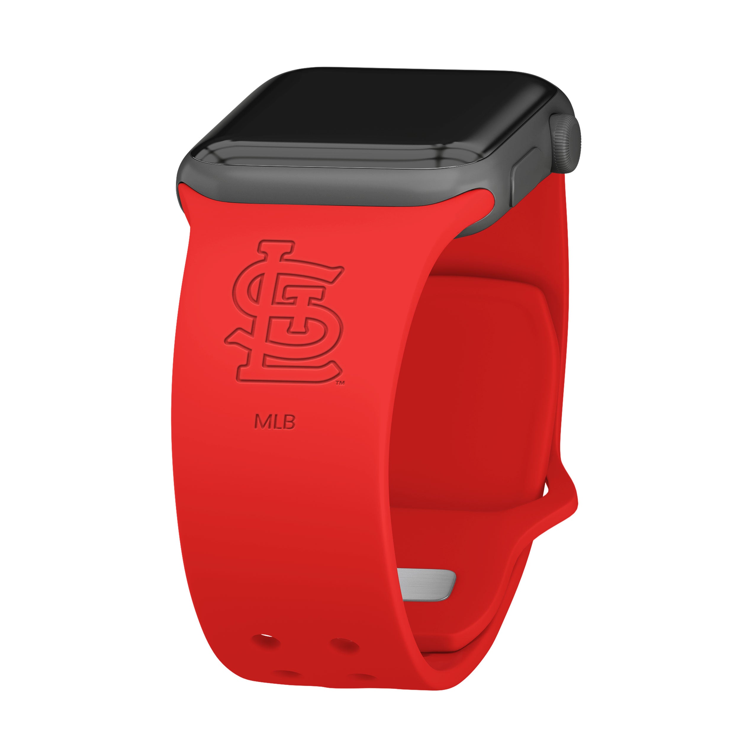 Game Time St. Louis Cardinals Engraved Silicone Sport Watch Band Compatible  with Apple Watch (42/44/45mm White)