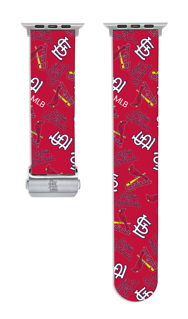 St. Louis Cardinals Full Print Watch Band With Engraved Buckle - AffinityBands