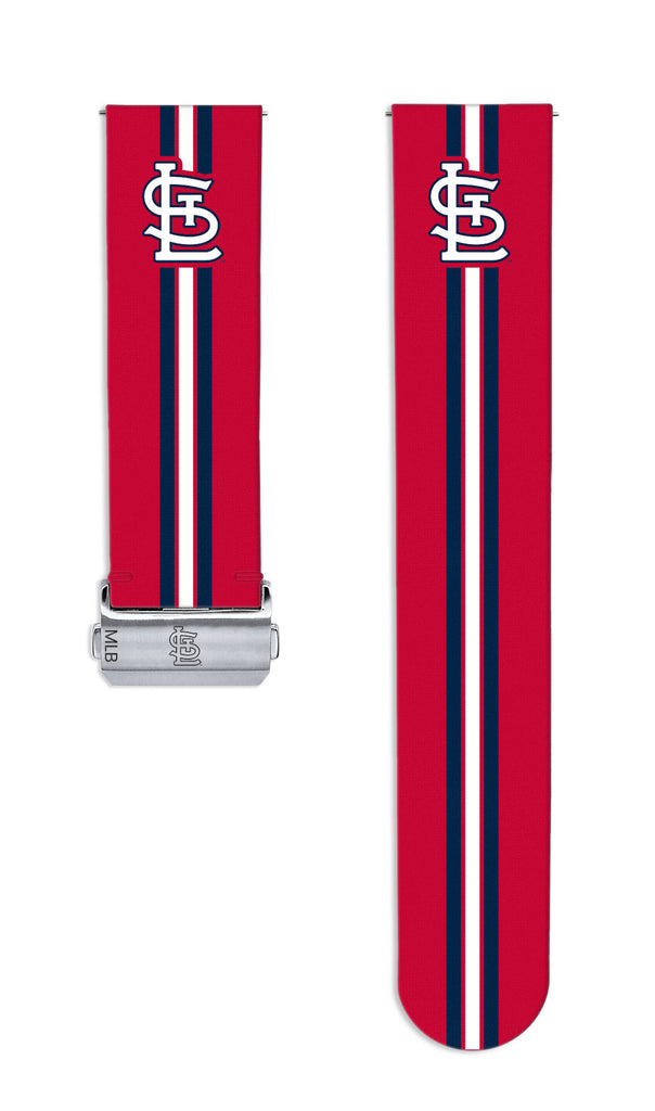 St. Louis Cardinals Full Print Quick Change Watch Band With Engraved Buckle - AffinityBands