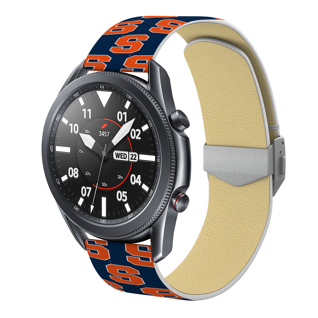 Syracuse Orange Full Print Quick Change Watch Band With Engraved Buckle - AffinityBands