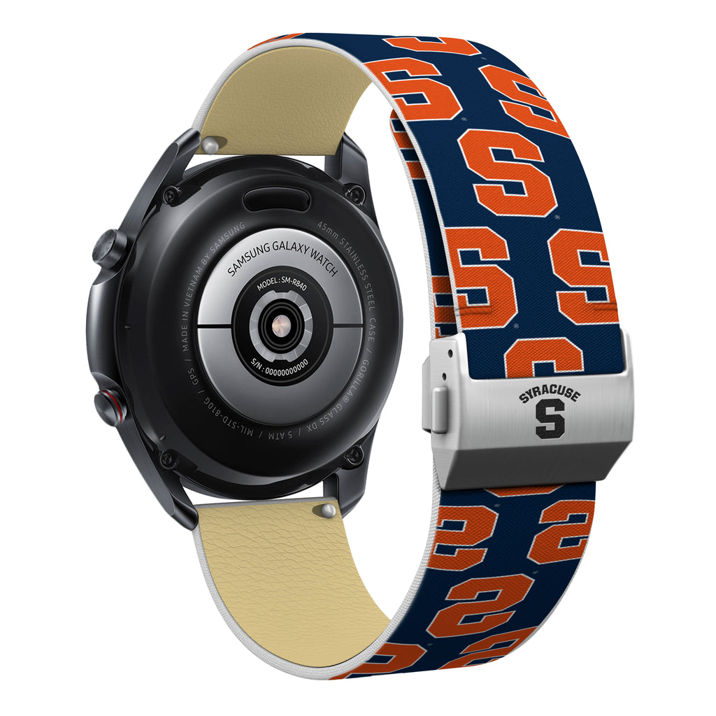 Syracuse Orange Full Print Quick Change Watch Band With Engraved Buckle - AffinityBands
