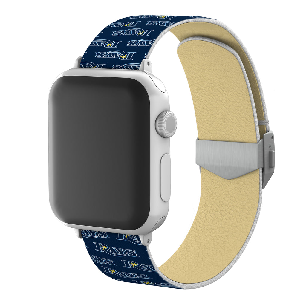 Tampa Bay Rays Full Print Watch Band With Engraved Buckle - AffinityBands