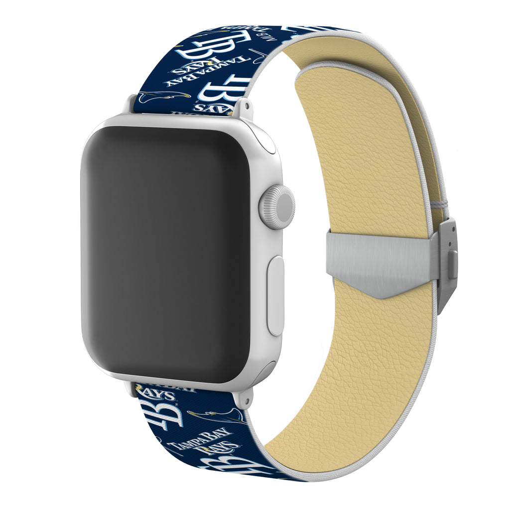 Tampa Bay Rays Full Print Watch Band With Engraved Buckle - AffinityBands
