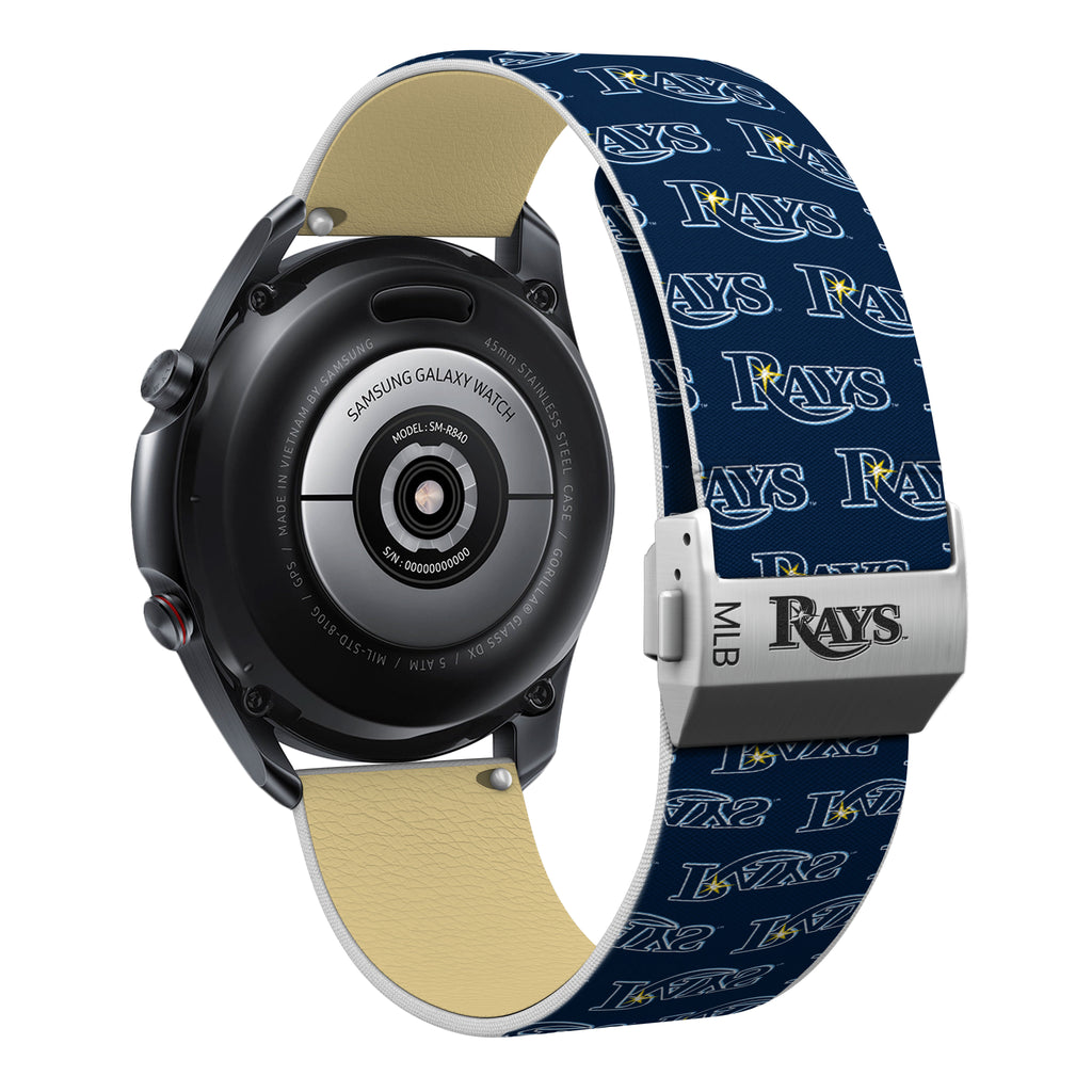 Tampa Bay Rays Full Print Quick Change Watch Band With Engraved Buckle - AffinityBands