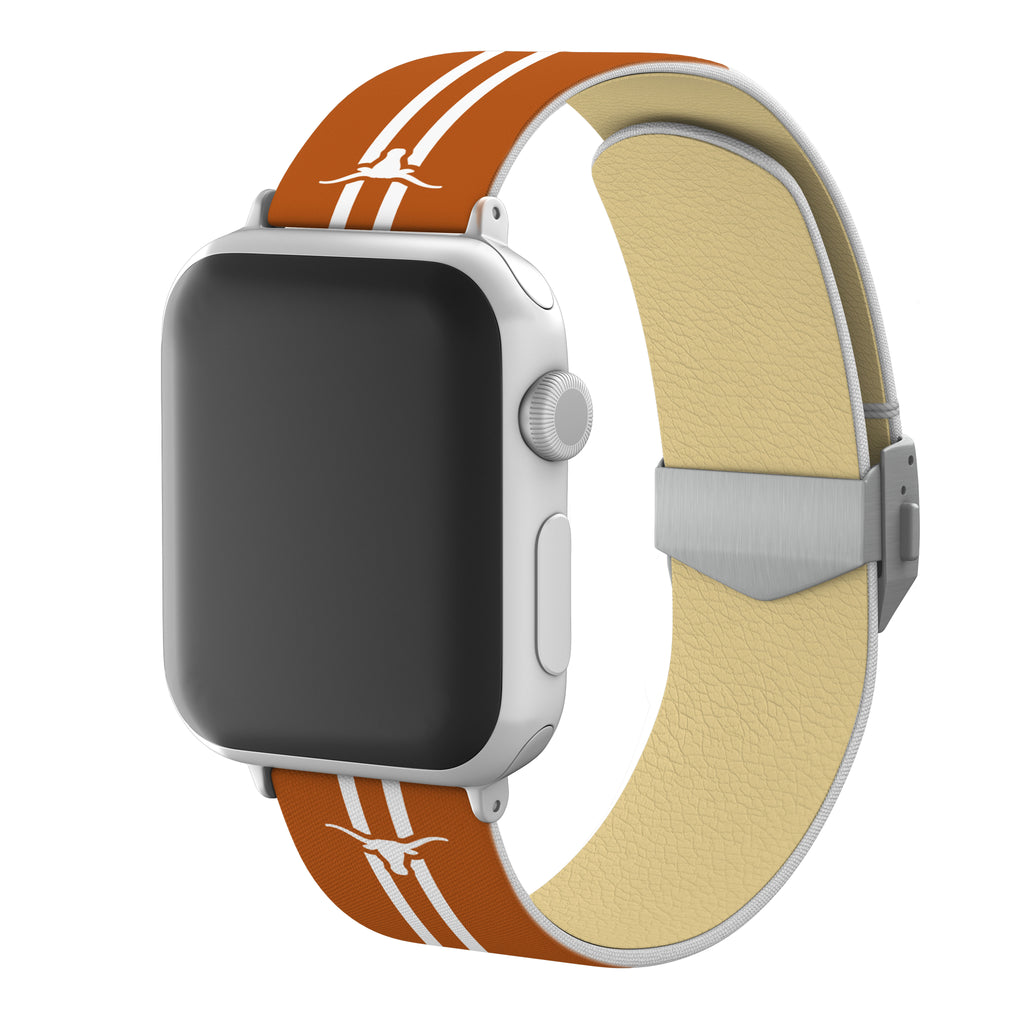 Texas Longhorns Full Print Watch Band With Engraved Buckle - AffinityBands
