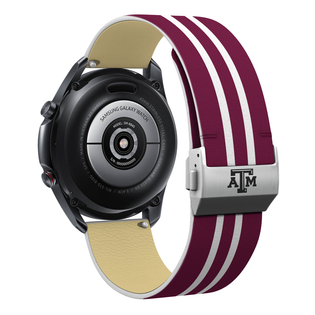 Texas A&M Aggies Full Print Quick Change Watch Band With Engraved Buckle - AffinityBands