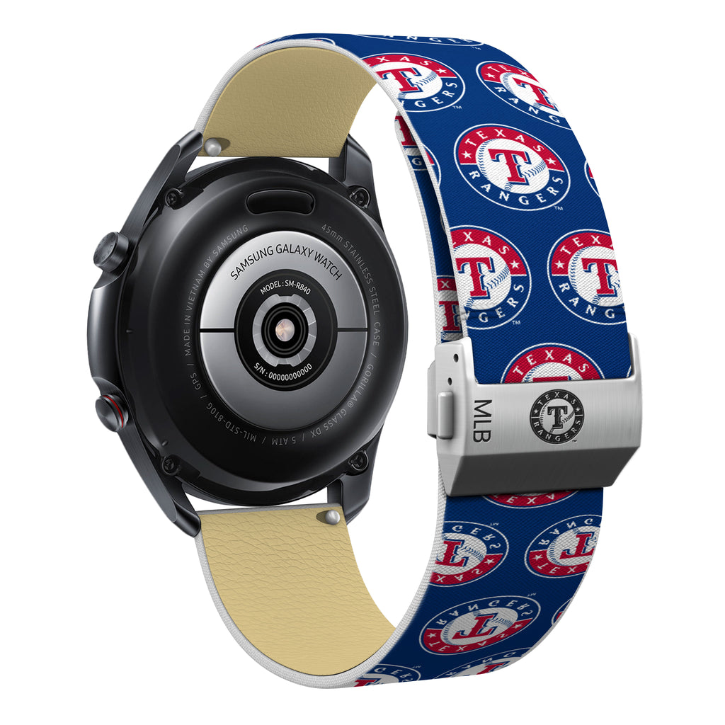 Texas Rangers Full Print Quick Change Watch Band With Engraved Buckle - AffinityBands