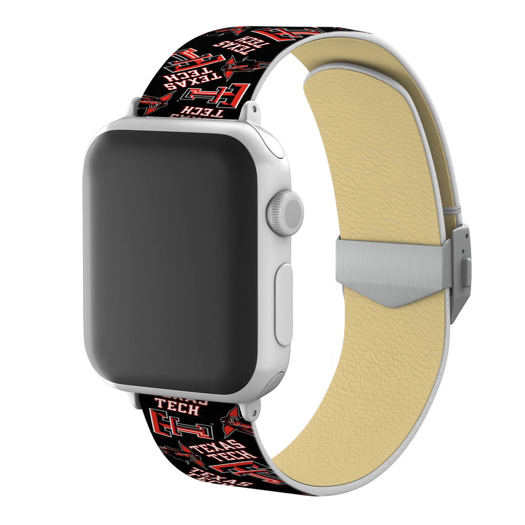 Texas Tech Red Raiders Full Print Watch Band With Engraved Buckle - AffinityBands