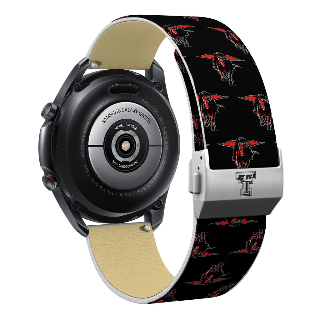 Texas Tech Red Raiders Full Print Quick Change Watch Band With Engraved Buckle - AffinityBands
