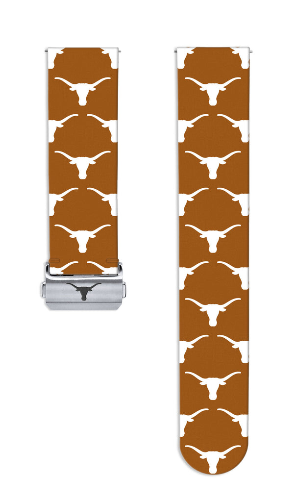 Texas Longhorns Full Print Quick Change Watch Band With Engraved Buckle - AffinityBands