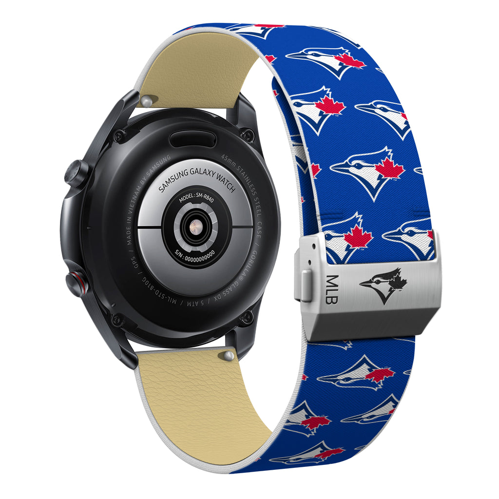 Toronto Blue Jays Full Print Quick Change Watch Band With Engraved Buckle - AffinityBands