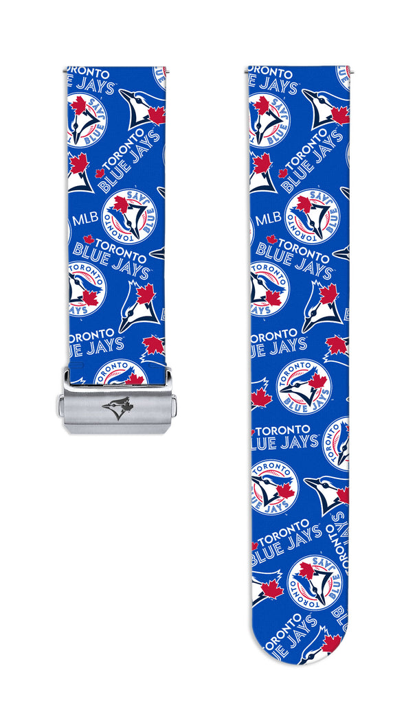 Toronto Blue Jays Full Print Quick Change Watch Band With Engraved Buckle - AffinityBands