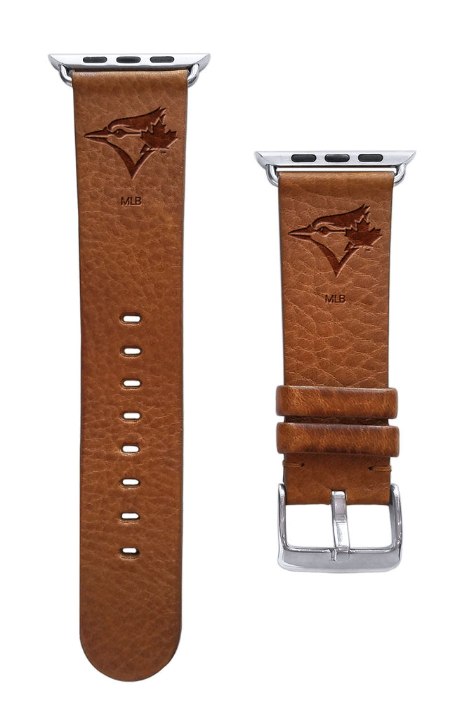 Toronto Blue Jays Leather Band Compatible with Apple Watch - AffinityBands
