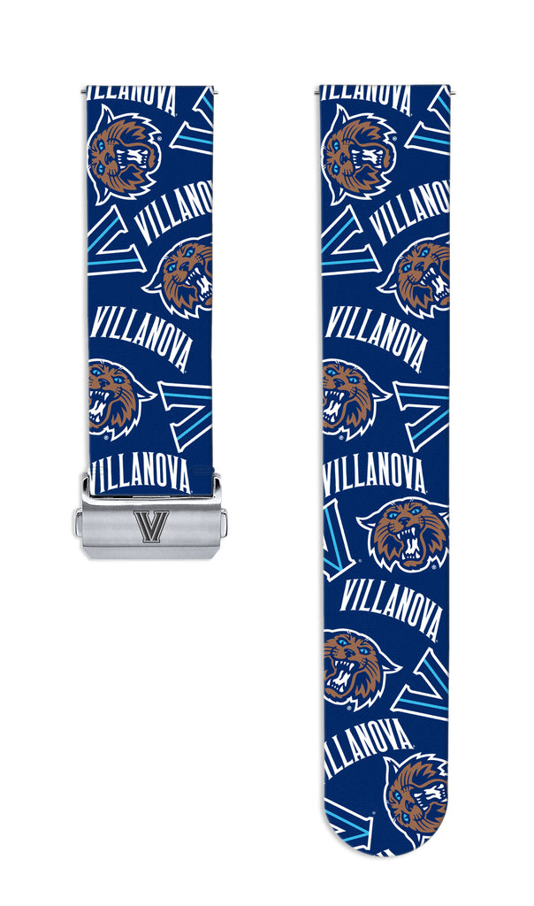 Villanova Wildcats Full Print Quick Change Watch Band With Engraved Buckle - AffinityBands