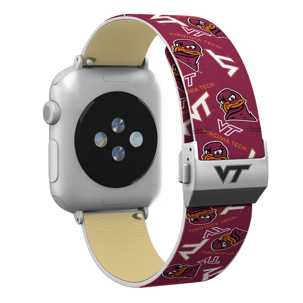 Virginia Tech Hokies Full Print Watch Band With Engraved Buckle - AffinityBands