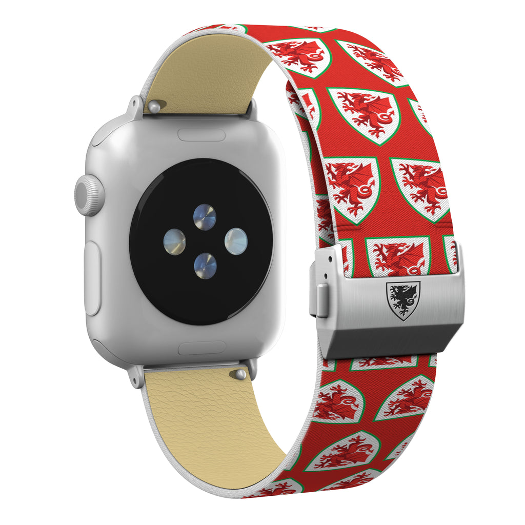 Wales National Team Full Print Watch Band With Engraved Buckle - Affinity Bands